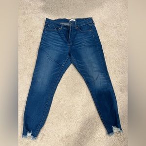 Mid rise Distressed bottom Loft Jean